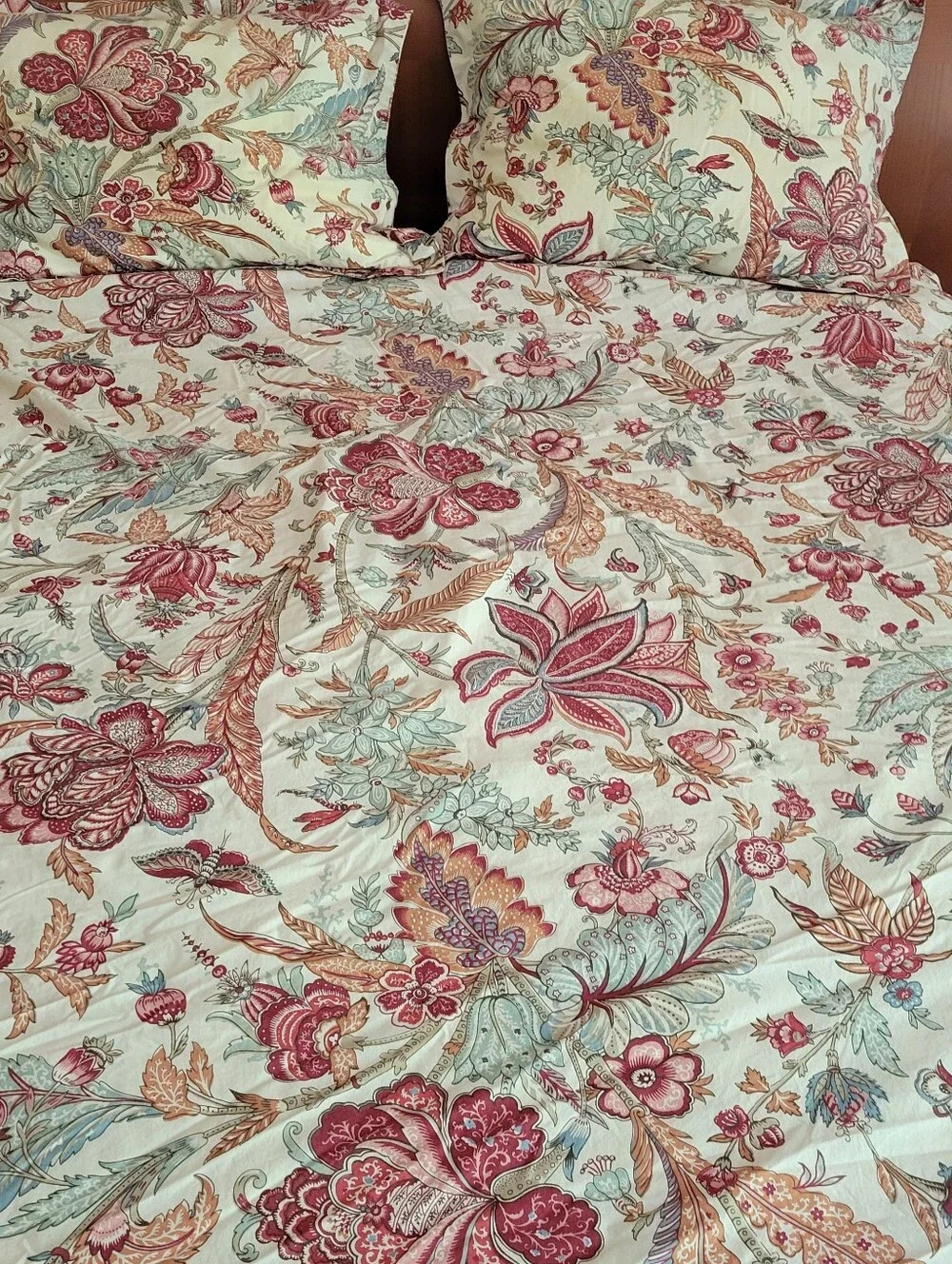 Pottery Barn Caesarea Israel Cotton Paisley Duvet Cover Sham Full Queen 3pc Set